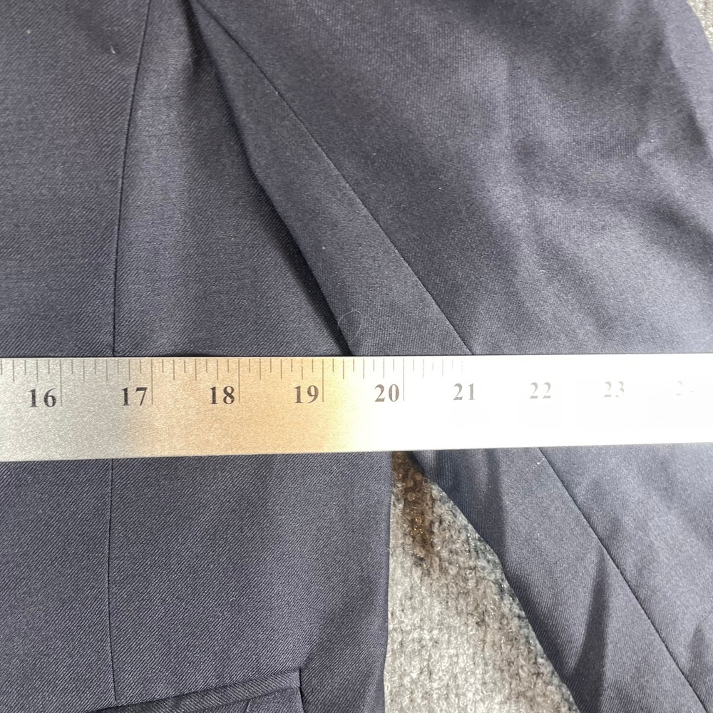 J Crew Jacket Womens 10 Black Wool Collarless Blazer Coat Professional Business - Picture 8 of 10